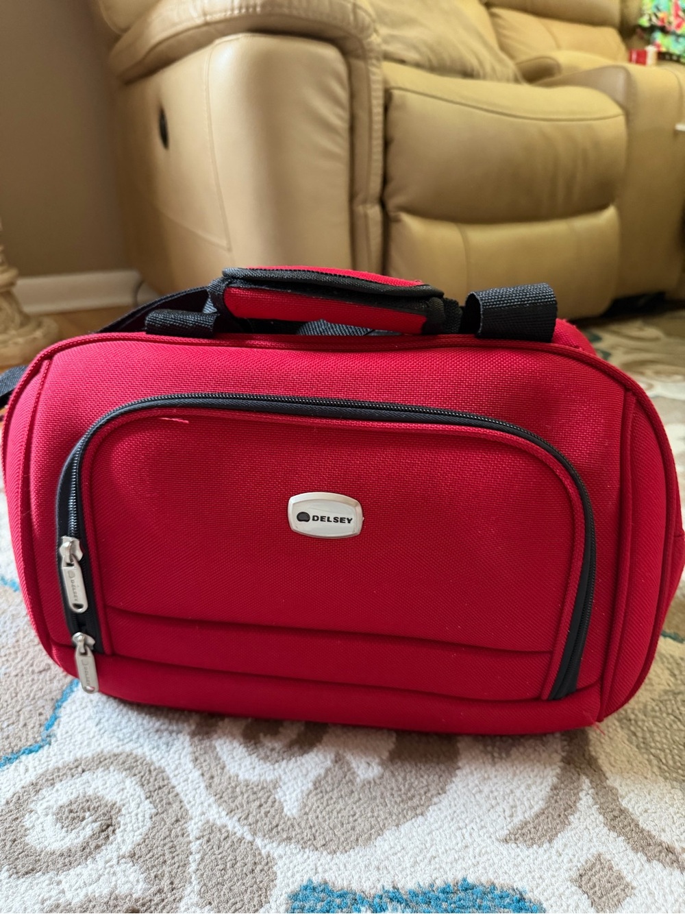 else Red Delsey Travel Toiletry Kit with Double Zippers